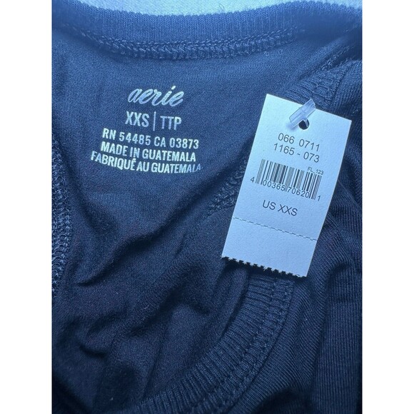 AERIE Black Racerback Swing Flowy Black Thin Dress XXS NWT - Picture 5 of 8